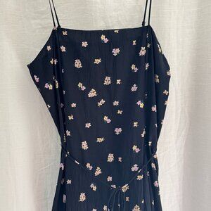 Vince Mixed Ditsy Hibiscus Floral Dress